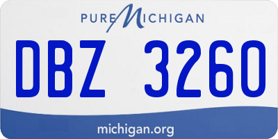 MI license plate DBZ3260