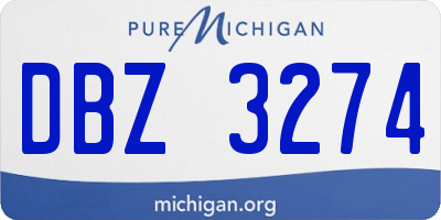 MI license plate DBZ3274