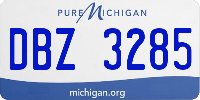 MI license plate DBZ3285