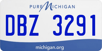 MI license plate DBZ3291