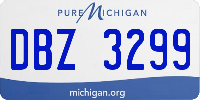 MI license plate DBZ3299