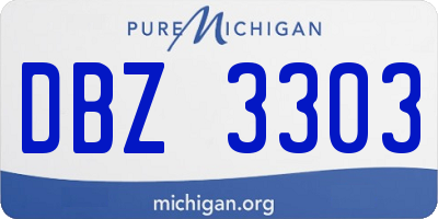 MI license plate DBZ3303