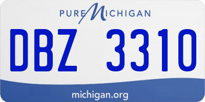 MI license plate DBZ3310