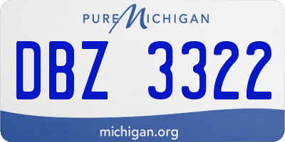 MI license plate DBZ3322