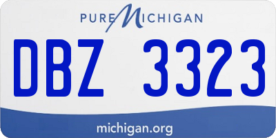 MI license plate DBZ3323