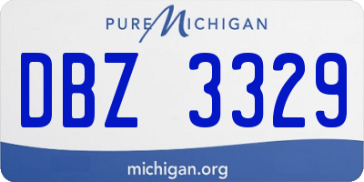 MI license plate DBZ3329