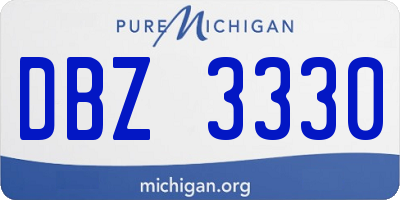 MI license plate DBZ3330