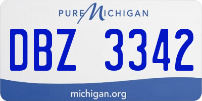 MI license plate DBZ3342