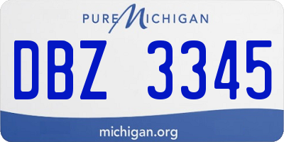 MI license plate DBZ3345