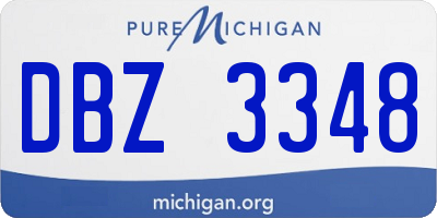 MI license plate DBZ3348