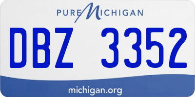 MI license plate DBZ3352