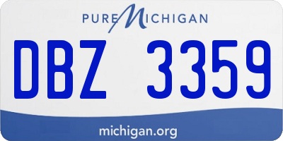 MI license plate DBZ3359