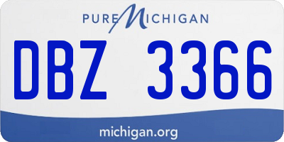 MI license plate DBZ3366