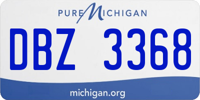 MI license plate DBZ3368