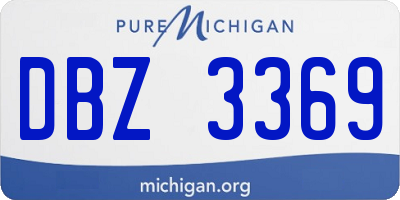 MI license plate DBZ3369