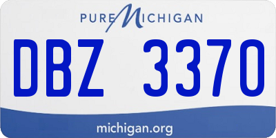 MI license plate DBZ3370