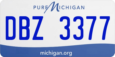 MI license plate DBZ3377