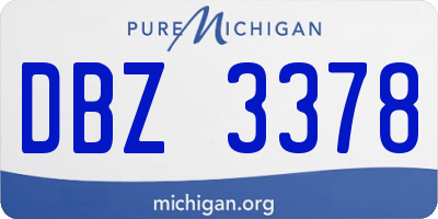 MI license plate DBZ3378