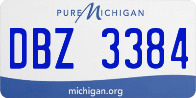 MI license plate DBZ3384