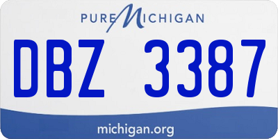 MI license plate DBZ3387