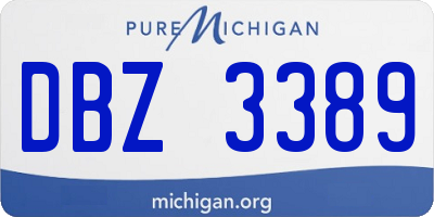 MI license plate DBZ3389