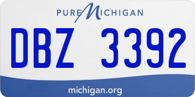 MI license plate DBZ3392