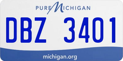 MI license plate DBZ3401