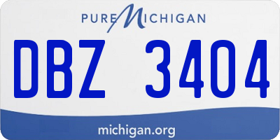 MI license plate DBZ3404