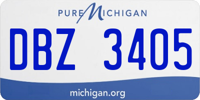 MI license plate DBZ3405