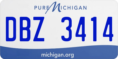 MI license plate DBZ3414