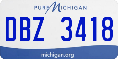 MI license plate DBZ3418