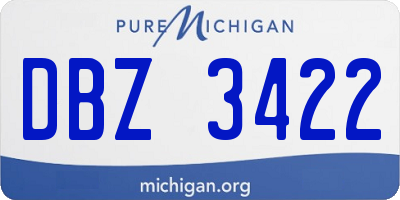 MI license plate DBZ3422