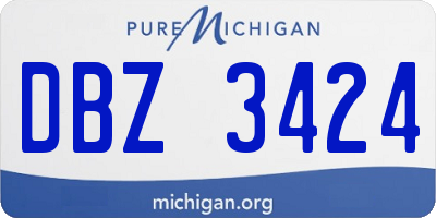 MI license plate DBZ3424