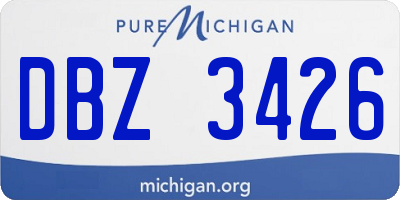 MI license plate DBZ3426