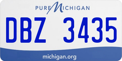 MI license plate DBZ3435