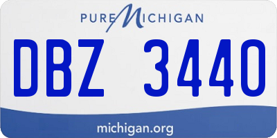 MI license plate DBZ3440