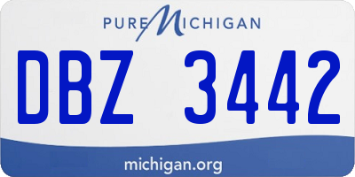 MI license plate DBZ3442