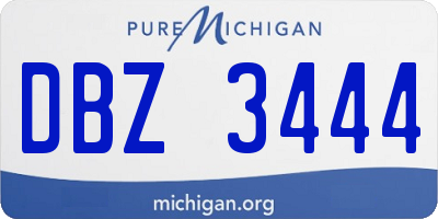 MI license plate DBZ3444