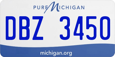 MI license plate DBZ3450