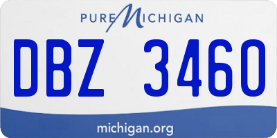 MI license plate DBZ3460