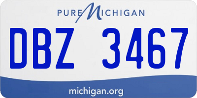 MI license plate DBZ3467