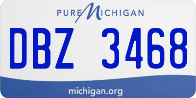 MI license plate DBZ3468