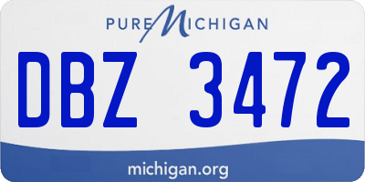 MI license plate DBZ3472