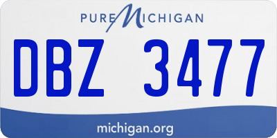 MI license plate DBZ3477