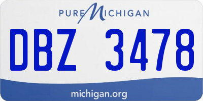 MI license plate DBZ3478