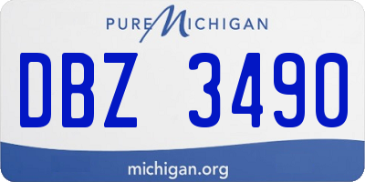 MI license plate DBZ3490