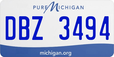 MI license plate DBZ3494