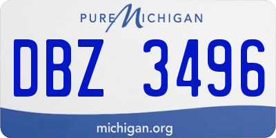 MI license plate DBZ3496