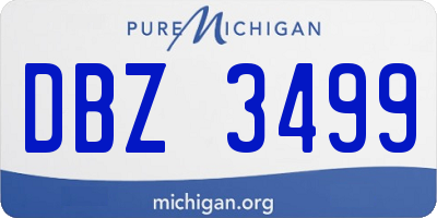 MI license plate DBZ3499