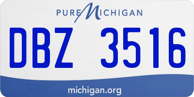 MI license plate DBZ3516